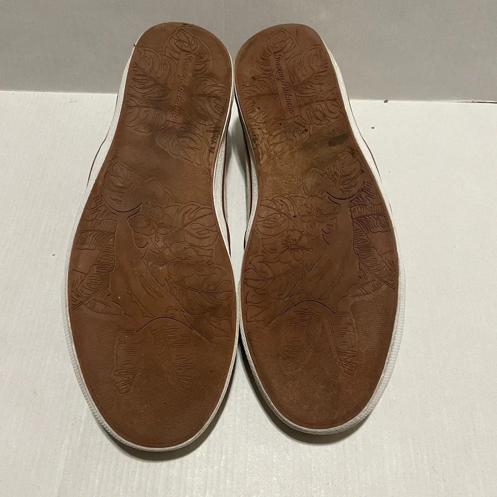 Tommy Bahama Men's Pacific Ridge Slip-On Shoes Size 10 Tan Palm Fronds
